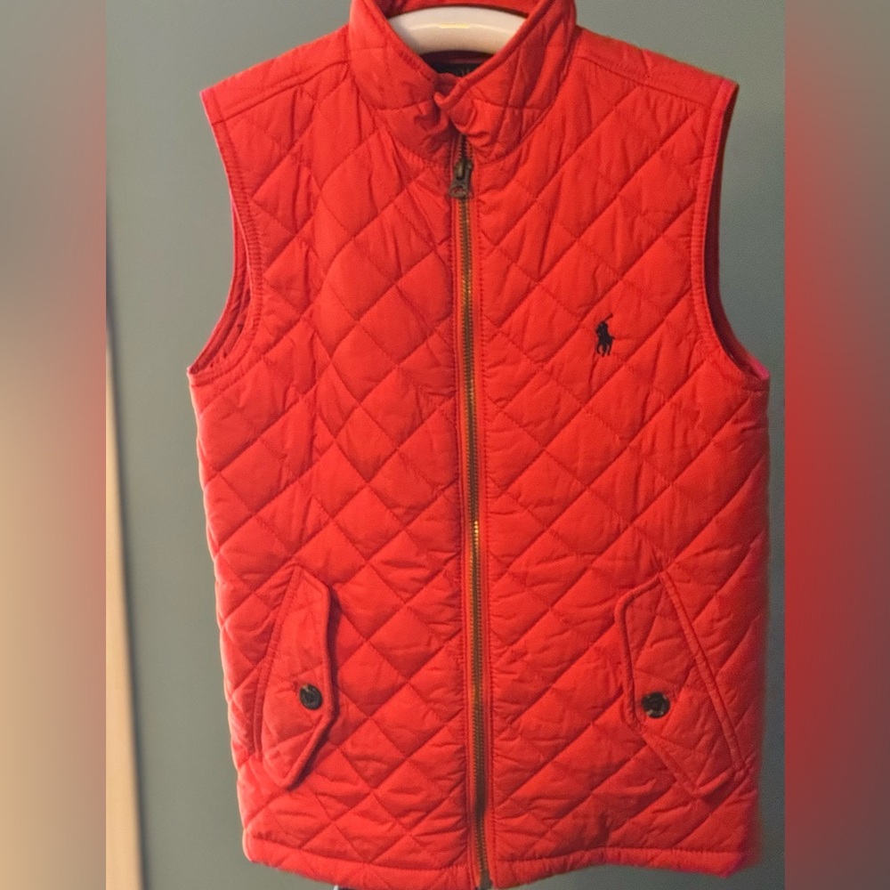 Boys Ralph Lauren Vest. Gently worn. Size 6. Orange.